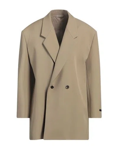 Fear Of God California Wool-blend Double-breasted Blazer In Beige