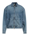 Fear Of God Man Denim Outerwear Blue Size M Cotton, Polyester In Blue