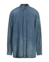 Fear Of God Man Denim Shirt Blue Size M Cotton