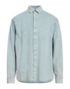 Fear Of God Man Denim Shirt Blue Size S Cotton In Blue