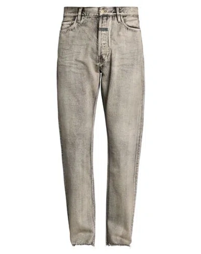 Fear Of God Man Jeans Grey Size 34 Cotton In Brown