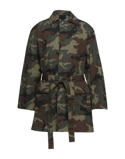 Fear Of God Overcoats In Green