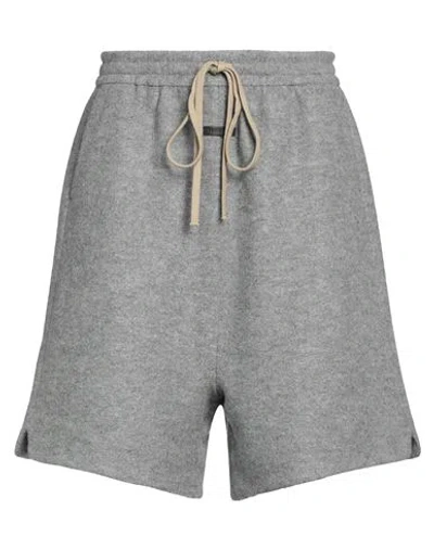 Fear Of God Man Shorts & Bermuda Shorts Grey Size L Virgin Wool