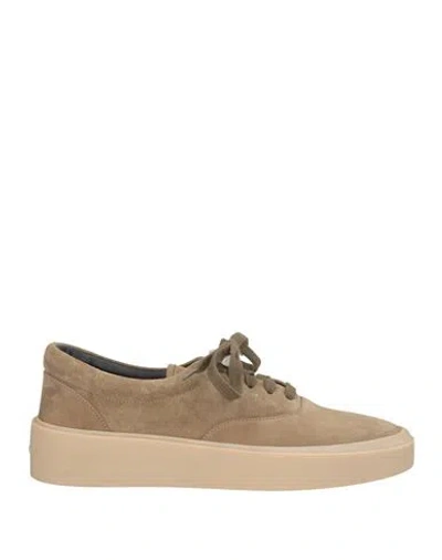 Fear Of God Man Sneakers Khaki Size 9 Leather In Beige
