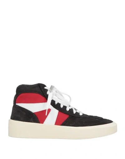 Fear Of God Man Sneakers Lead Size 9 Leather, Textile Fibers In Grey