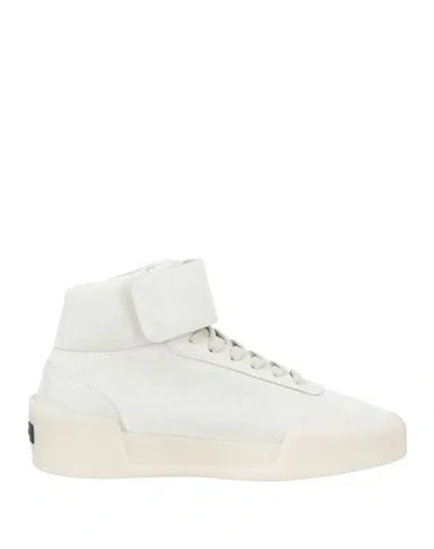 Fear Of God Man Sneakers Light Grey Size 8 Leather In Gray