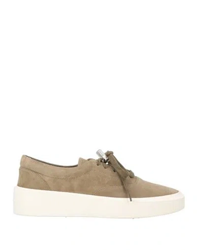 Fear Of God Man Sneakers Taupe Size 8 Leather In Grey