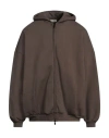Fear Of God Man Sweatshirt Military Green Size L Cotton, Elastane