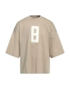 Fear Of God Man T-shirt Beige Size L Viscose, Polyamide, Elastane, Acrylic In Beige
