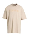 Fear Of God Man T-shirt Beige Size Xxl Cotton, Lycra In Beige