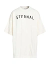 Fear Of God Man T-shirt Ivory Size L Cotton, Elastane In White