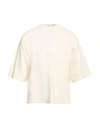 Fear Of God Man T-shirt Ivory Size Xs Cotton, Elastane In White