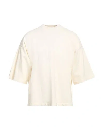Fear Of God Man T-shirt Ivory Size Xs Cotton, Elastane In White
