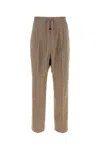 Fear Of God Wide Leg Wool Trousers Featuring Pockets In Brown