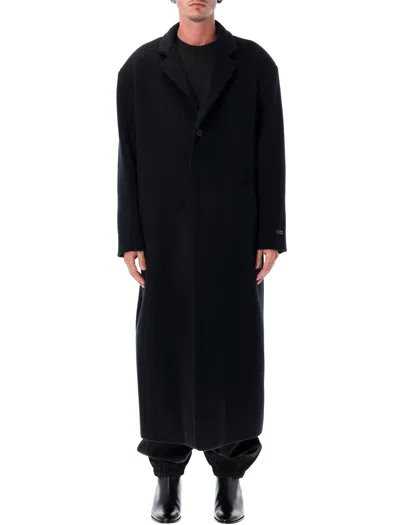 Fear Of God Melton Wool Relaxed Coat In Black