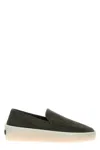 Fear Of God Slip-on Round Toe Suede Sneakers In Green