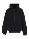 Fear Of God Black Sweatshirt With Hood And Dropped Shoulders In Cotton Blend Man In Black