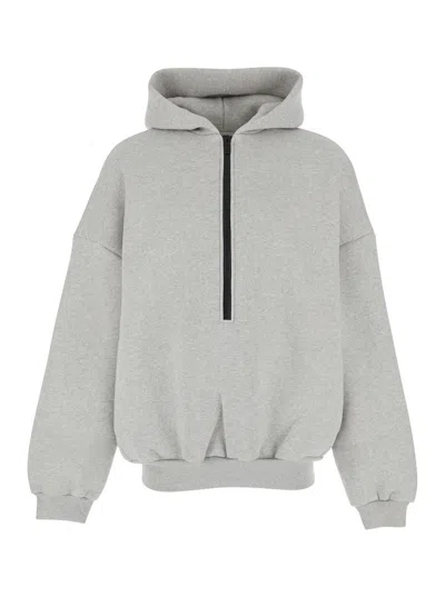Fear Of God Men Athletic Halfzip Hoodie In Gray