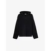 Fear Of God Black Hoodie With Zip Closure And Eternal Writing On The Back In Black