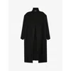 FEAR OF GOD FEAR OF GOD MEN'S BLACK RELAXED-FIT STAND-COLLAR WOOL AND COTTON-BLEND COAT