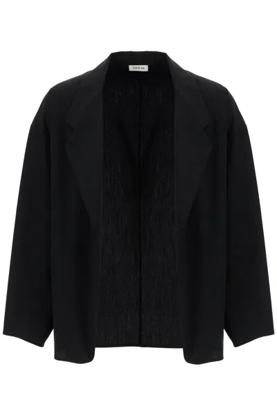 Fear Of God Men's Blazer In Misto Cotone E Lana Oversize Con Zip In Black