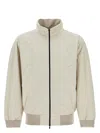 Fear Of God Beige Nylon And Polyester Jacket With High Collar And Zip In Grey