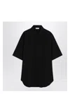 Fear Of God Black Shirt With Classic Collar And Logo Patch On The Back In Black