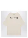 Fear Of God Cream-coloured T-shirt With Logo Men