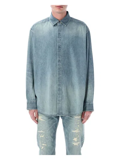 FEAR OF GOD MEN'S DENIM BUTTON UP SHIRT