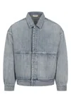 Fear Of God Denim Trucker Casual Jackets And Parka Blue