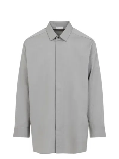 FEAR OF GOD MEN'S DOVE MÉLANGE COTTON SHIRT