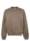 Fear Of God Eternal Beige Crewneck T-shirt With Dropped Shoulders And Tonal Embroidery On The Front In Cotton Bl