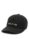 Fear Of God Six-panel Cap With Curved Peak In Black