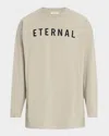 Fear Of God Ribbed Crew Neck Graphic Print T-shirt In Dove Grey