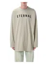 Fear Of God Ribbed Crew Neck Graphic Print T-shirt In Dove Grey