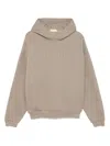Fear Of God Oversized Hooded Sweatshirt With Ribbed Finish In Brown