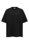 Fear Of God Eternal Black Crewneck T-shirt With Tonal Embroidery On The Front And Logo Patch On The Rear In Cott In Black