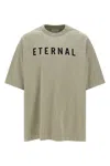 Fear Of God Eternal Grey Crewneck T-shirt With Embroidery On The Front And Logo Patch On The Rear In Cotton Man In Gray