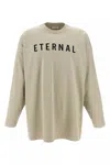Fear Of God Ribbed Crew Neck Graphic Print T-shirt In Gray
