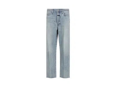 Pre-owned Fear Of God Men's  5 Pocket Relaxed Jeans In Medium Indigo In Purple