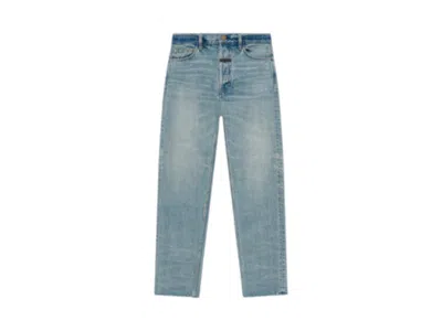 Pre-owned Fear Of God Men's  5 Pocket Straight Leg Jean In Medium Indigo