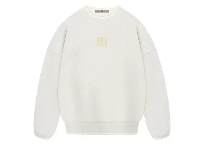 Pre-owned Fear Of God Men's  Athletics Heavy Fleece Crewneck Sweatshirt In Oatmeal Heather In Brown