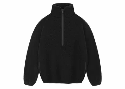 Pre-owned Fear Of God Men's  Athletics Polar Fleece Hike Half Zip In Black