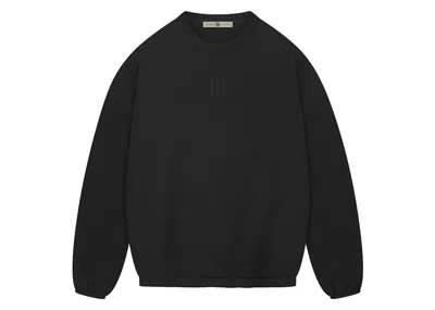 Pre-owned Fear Of God Men's  Athletics Stretch Woven Running Crewneck Sweatshirt In Black