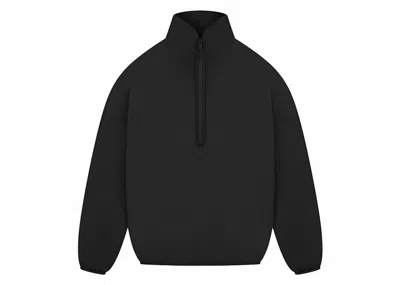 Pre-owned Fear Of God Men's  Athletics Suede Fleece 1/2 Zip In Black