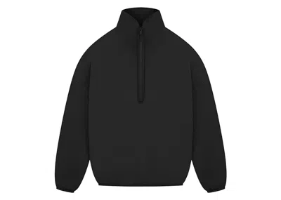 Pre-owned Fear Of God Men's  Athletics Suede Fleece 1/2 Zip In Black