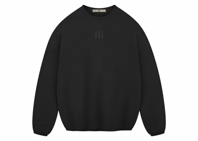 Pre-owned Fear Of God Men's  Athletics Suede Fleece Crewneck Sweatshirt In Black