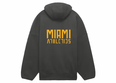 Pre-owned Fear Of God Men's  Athletics X University Of Miami Hurricanes Hoodie In Grey
