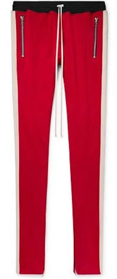 Pre-owned Fear Of God Men's  Drawstring Stripe Track Pants In Red/cream Stripe In Multi