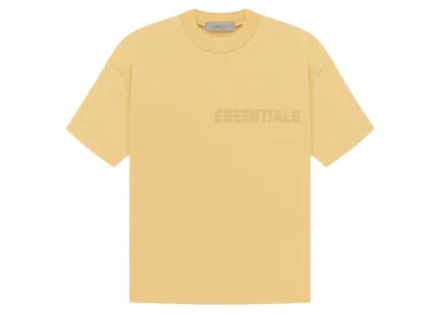 Pre-owned Fear Of God Men's  Eshort Sleeveentials Short Sleeve Tee Shirt In Light Tuscan In Brown